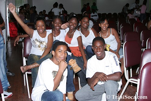 Students in the audience at the National Schools Soca Monarch Prelims