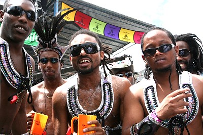 Machel Montano and Kernel Roberts on Carnival Tuesday 2007 in pictures
