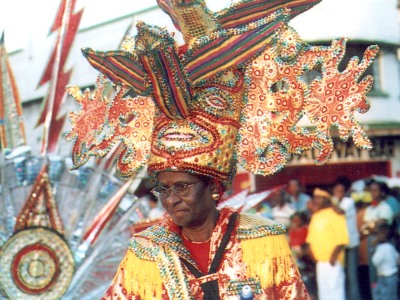 Masquerader in Mr. Griffith's headpiece