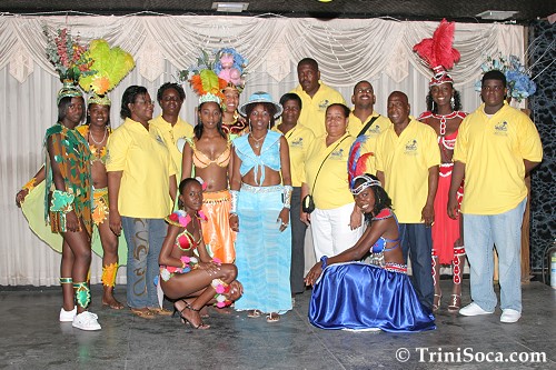 Stampede's 2007 Carnival costumes featured with the Stampede Committee Members